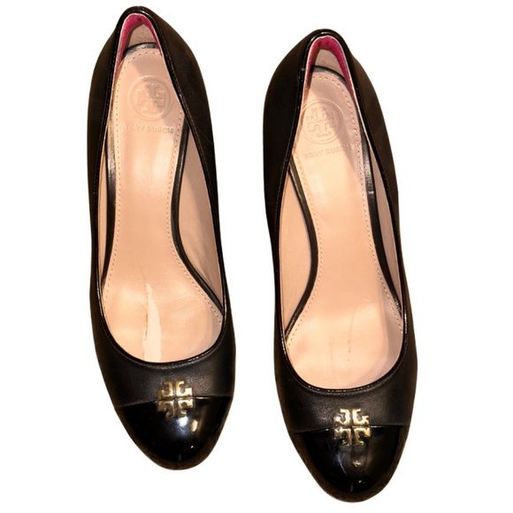 Tory Burch Jolie 65mm Wedge – Black Leather – Size 8 (No Box) - Picture 1 of 3